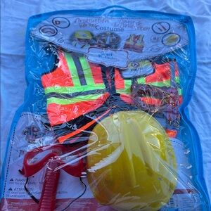 Kids Construction Worker Costume Set - Yellow and Orange